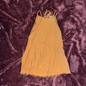Umgee yellow tank top. size small